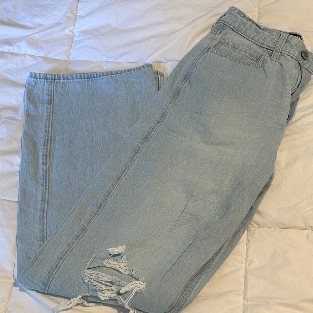 Hollister Ultra High-Rise Baggy Light Blue Jeans